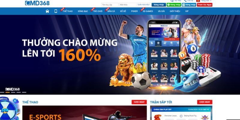 Những sản phẩm cá cược hấp dẫn tại CMD 368 77win